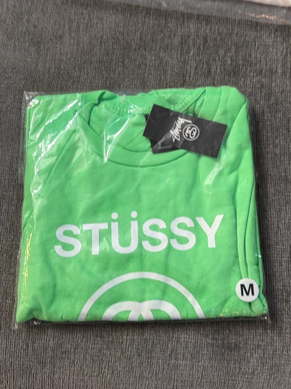 Stussy Green Logo Short Sleeve Tee